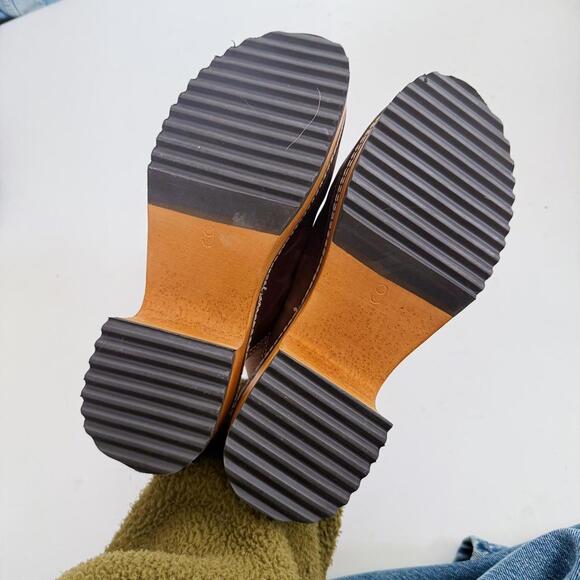 Vintage Candies Brown Leather Platform Clogs - Picture 7 of 7